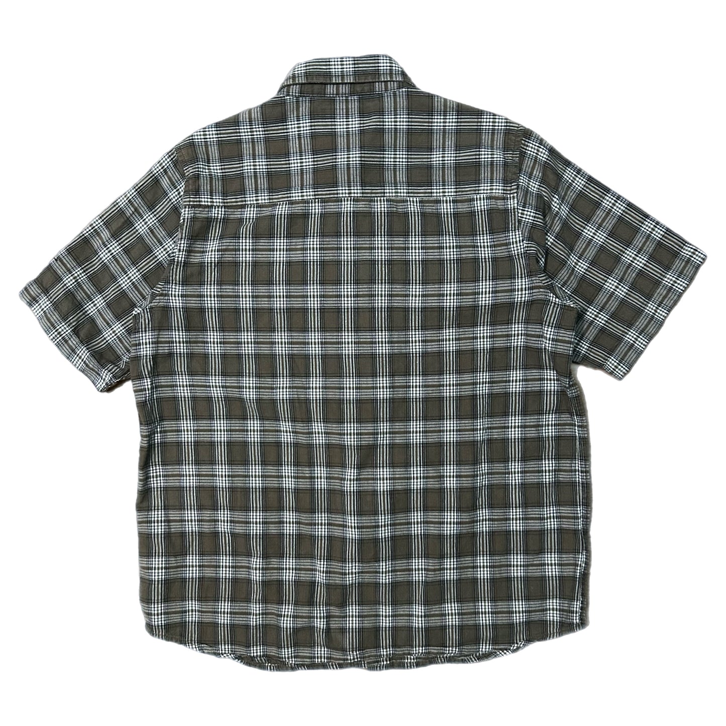 (Boys L) Y2K Billabong Brown Plaid Button-Up