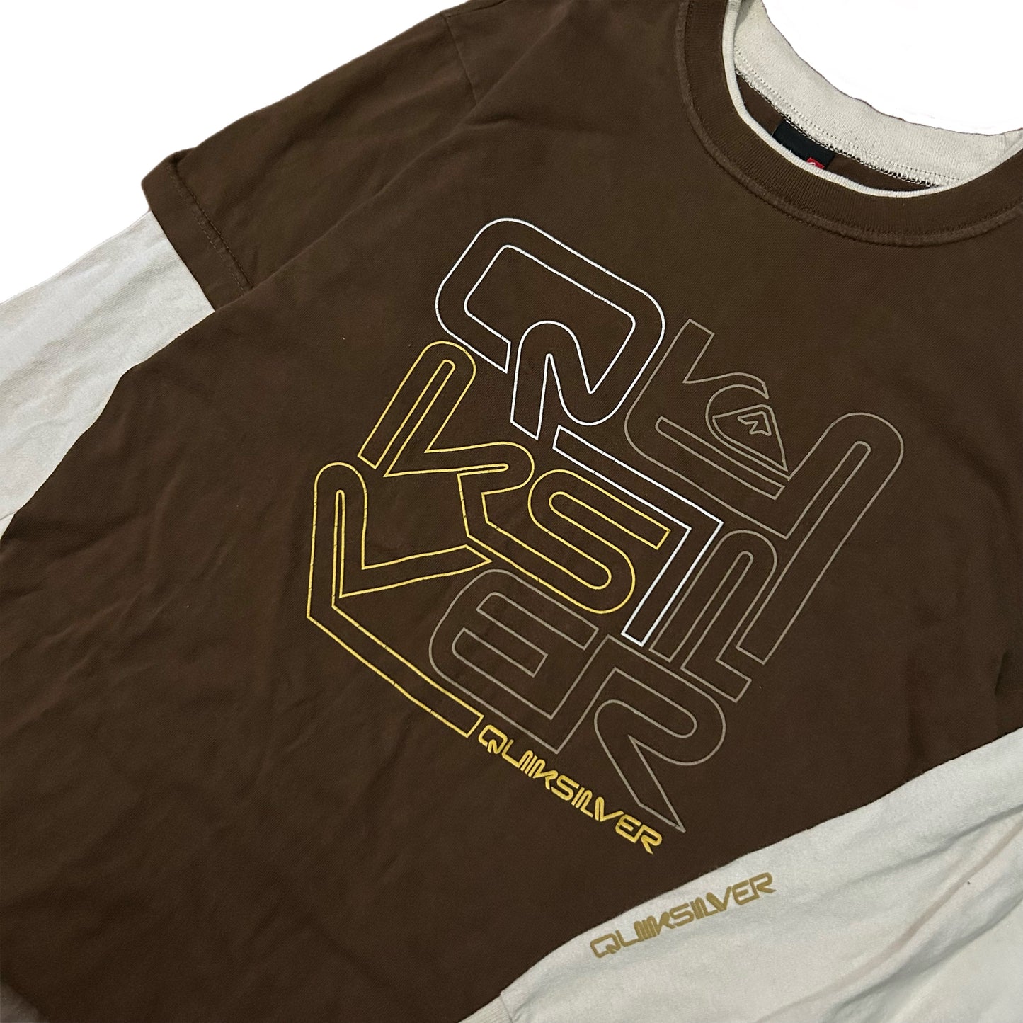 (Boys L) Y2K Quicksilver Brown Double Layered Longsleeve