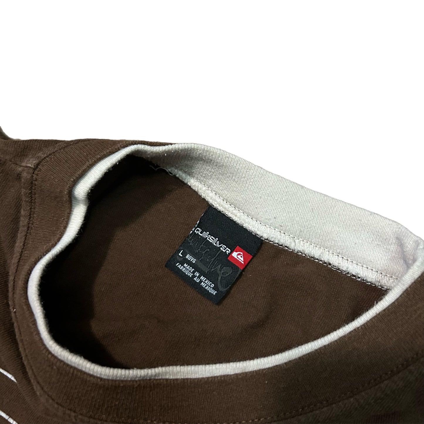 (Boys L) Y2K Quicksilver Brown Double Layered Longsleeve