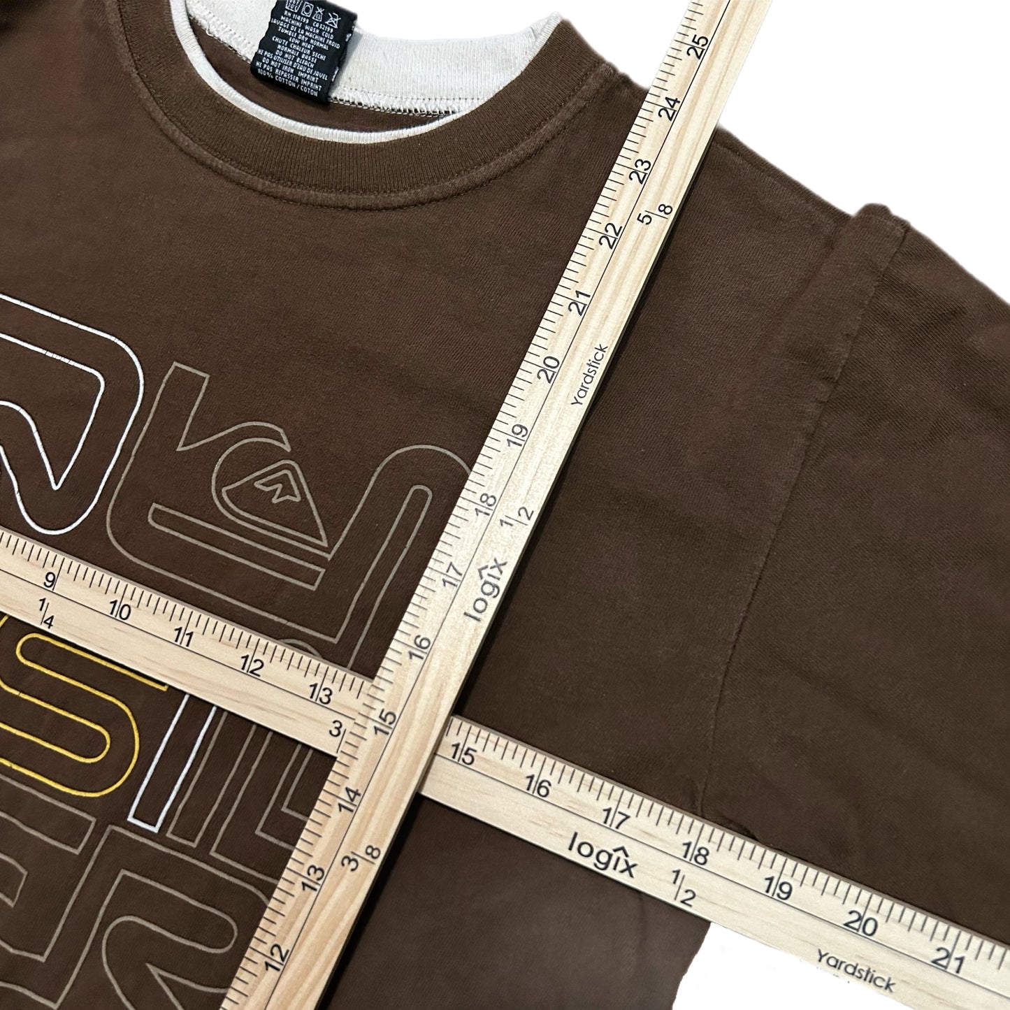 (Boys L) Y2K Quicksilver Brown Double Layered Longsleeve