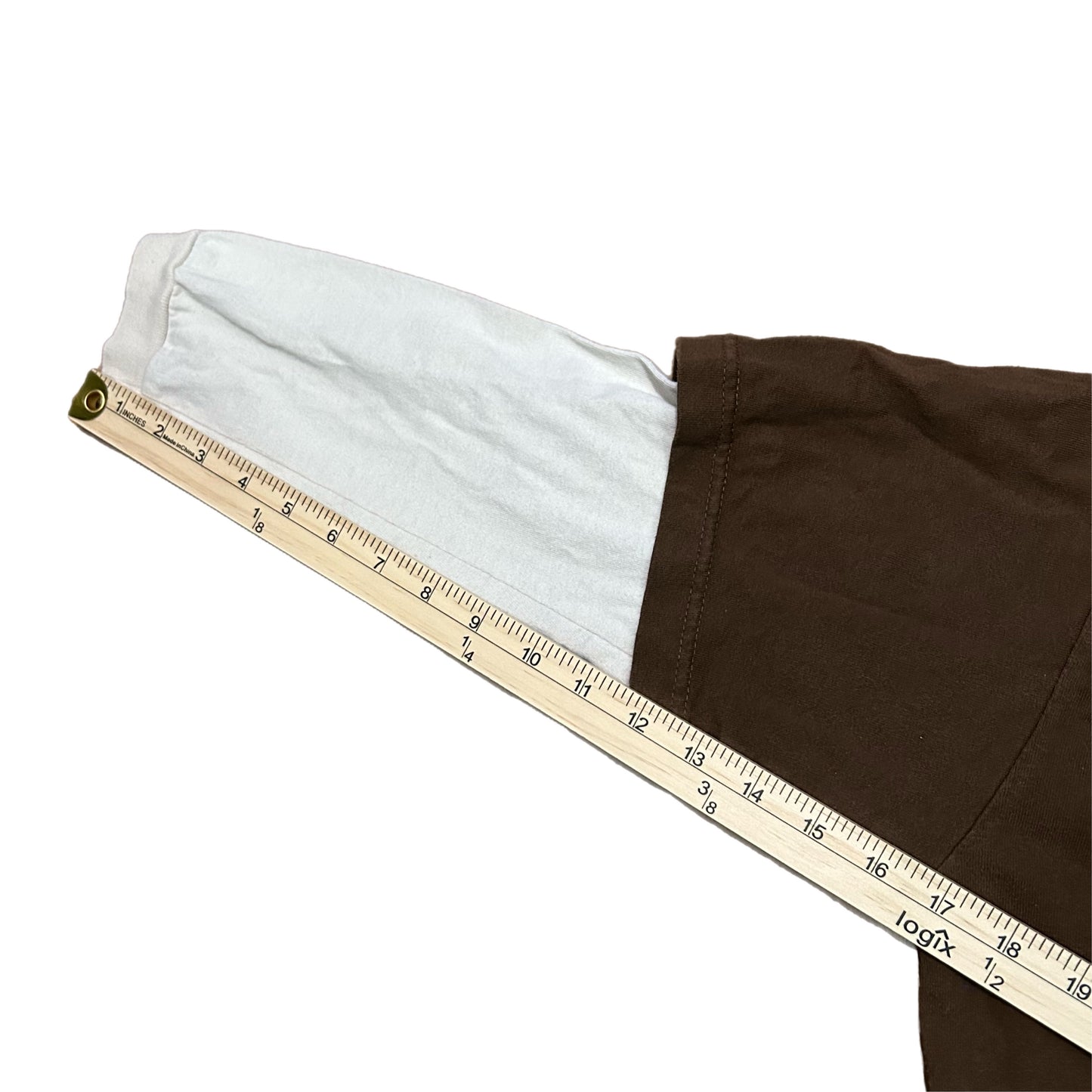 (Boys L) Y2K Quicksilver Brown Double Layered Longsleeve