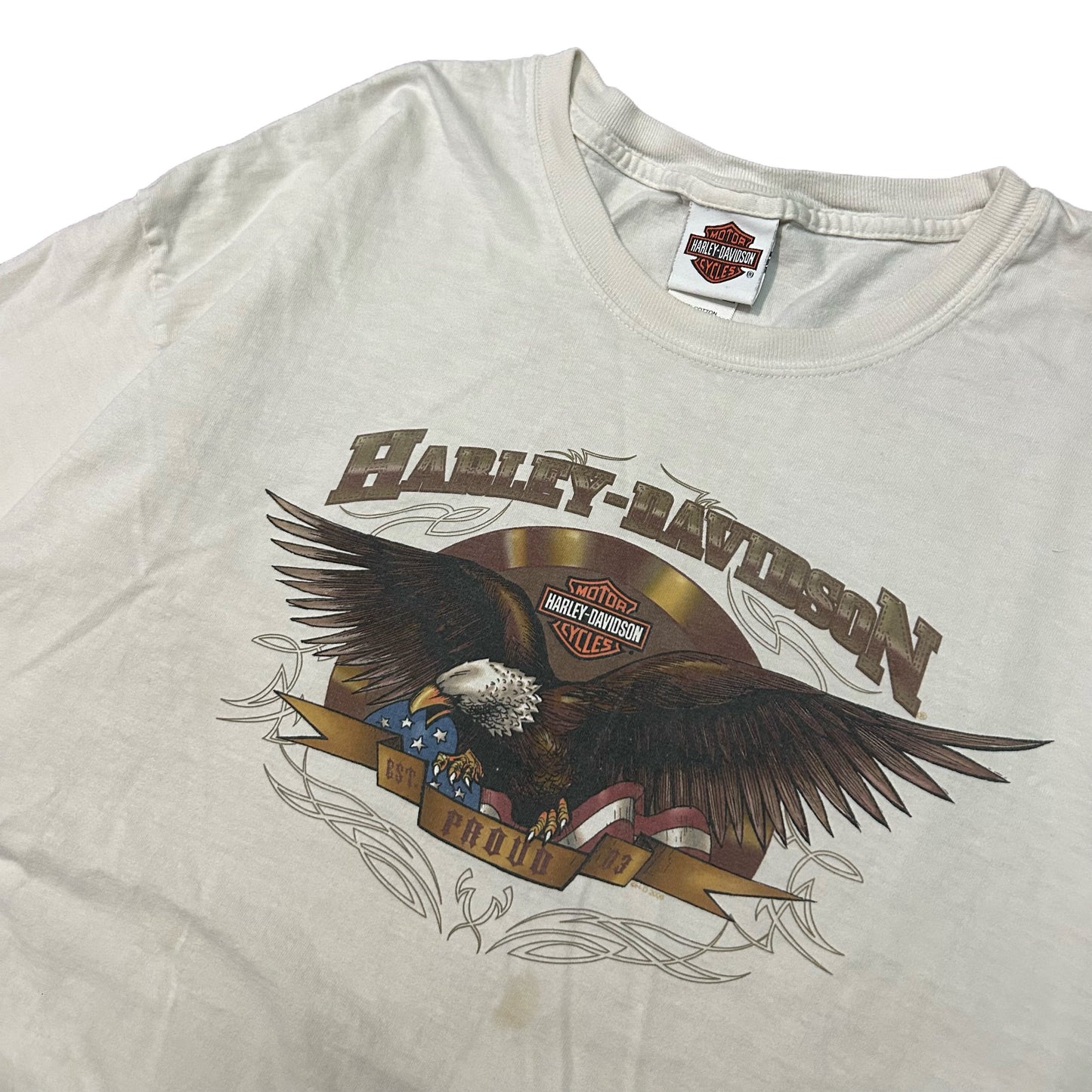 (XXL) 2000s Harley Davison San Marcos American Eagle Tee