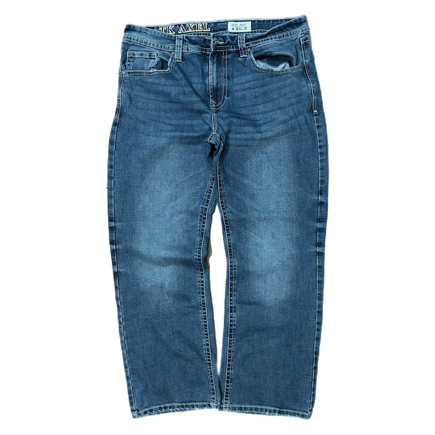 (36) TK Axel Slim Bootcut Medium Wash Denim Jeans