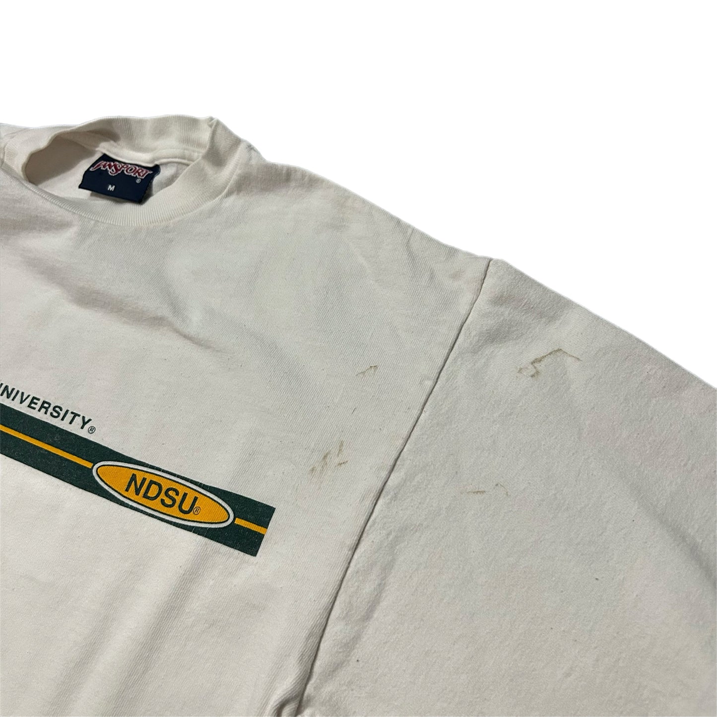(M) Y2K Jansport North Dakota State University White Longsleeve