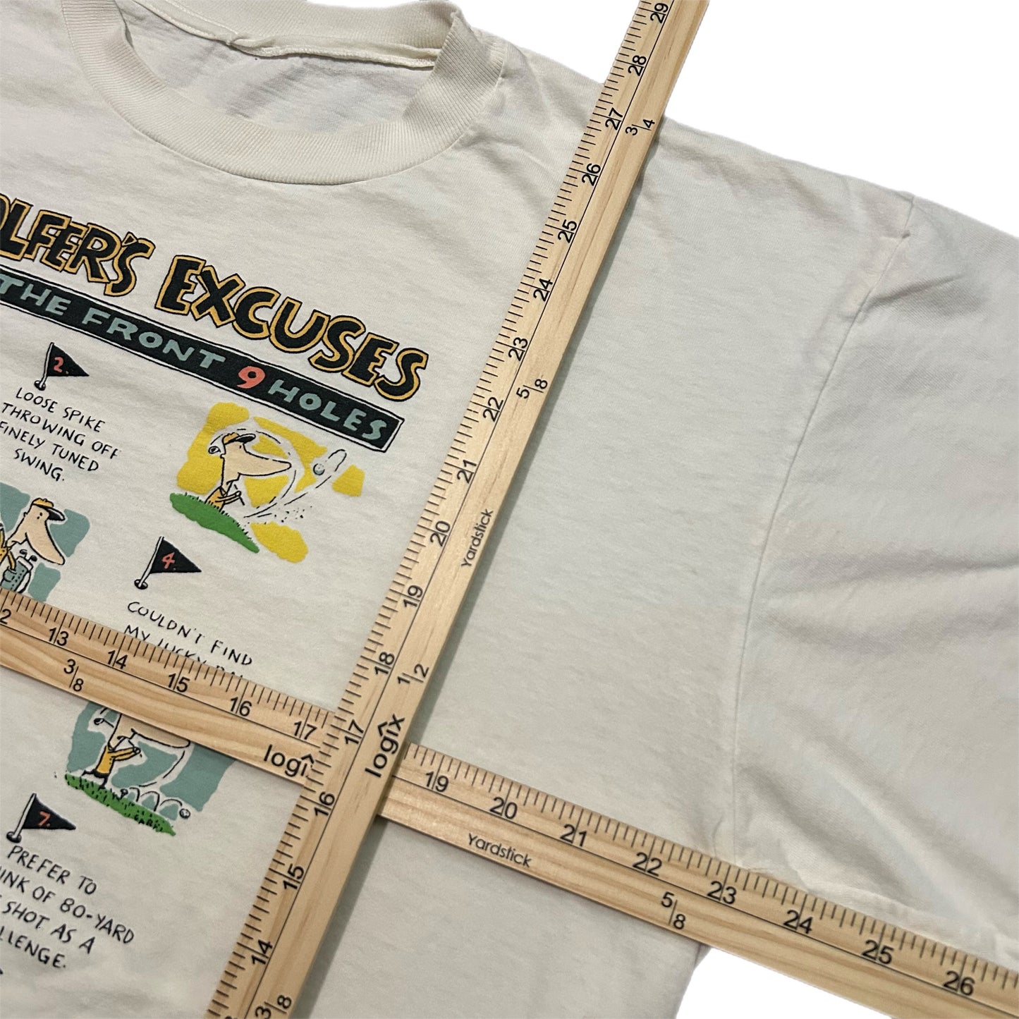 (L) Vintage Golfer's Excuses White Shirt