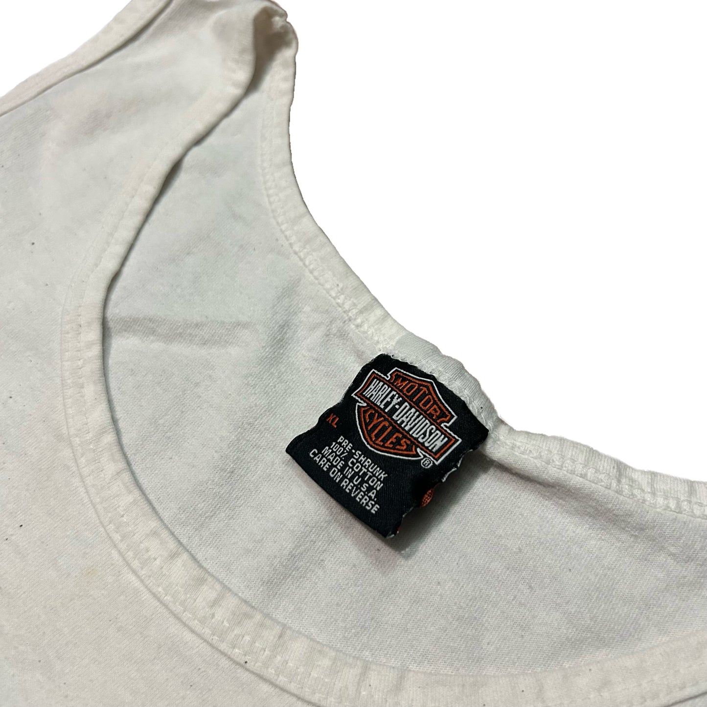 (XL) 2000 Harley Davidson Palm Beach White Tank Top