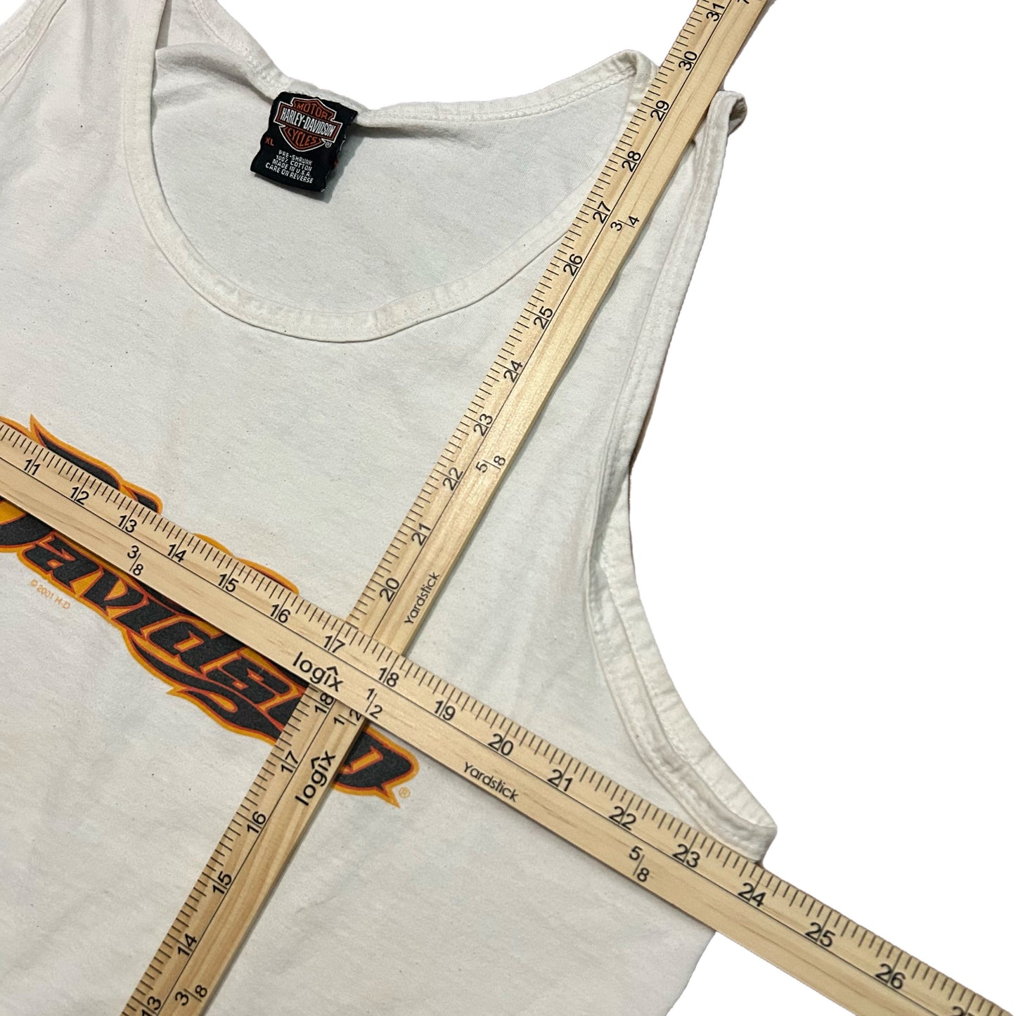 (XL) 2000 Harley Davidson Palm Beach White Tank Top