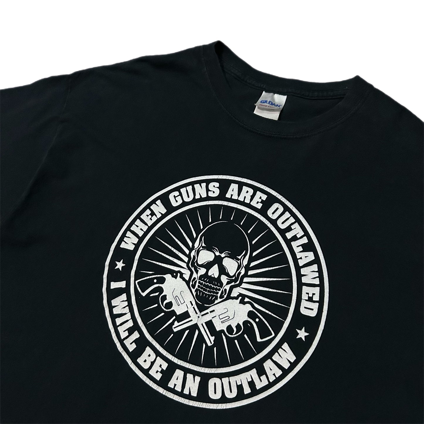 (XL) Y2K Outlawed & Guns Black Tee