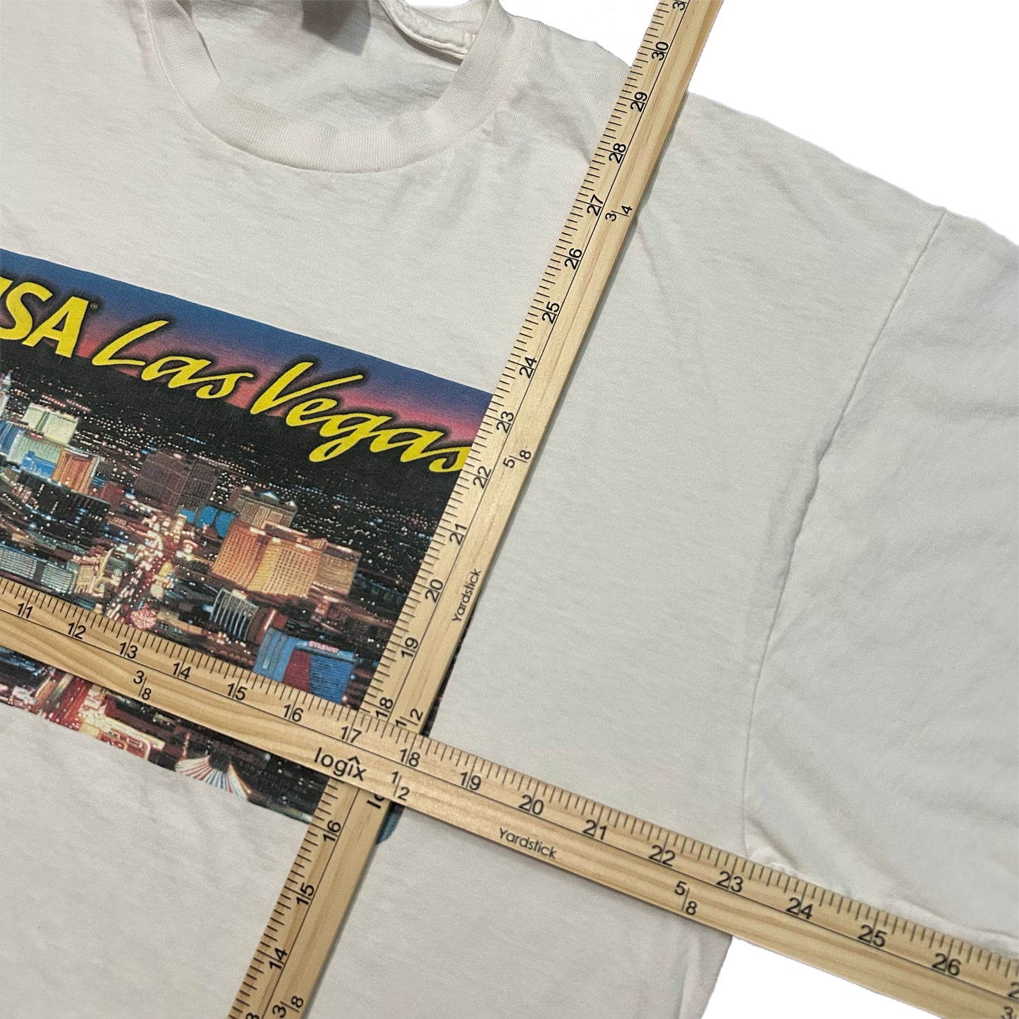 (XL) Vintage Visa Las Vegas Credit Card White Tee