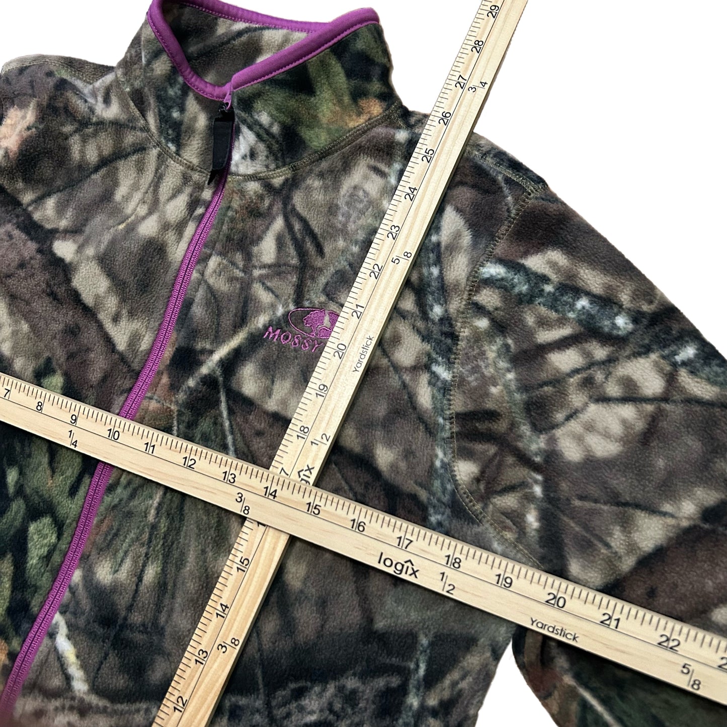 (M) Women's Mossy Oak Full Zip Camo Fleece