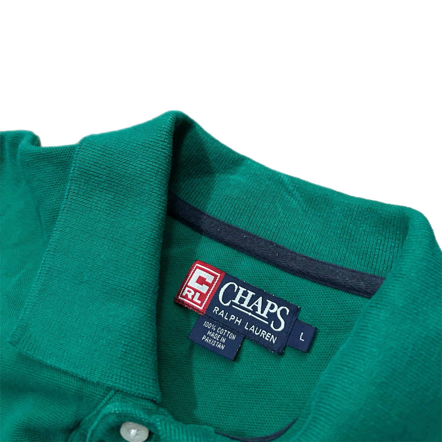 (L) Vintage Chaps Ralph Lauren Green Polo
