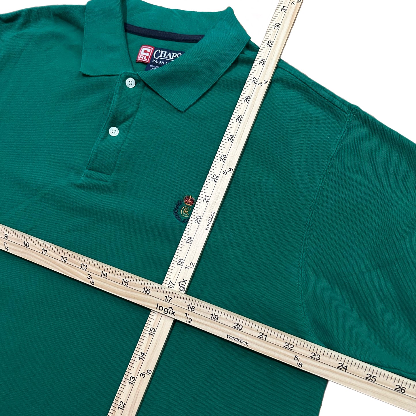 (L) Vintage Chaps Ralph Lauren Green Polo