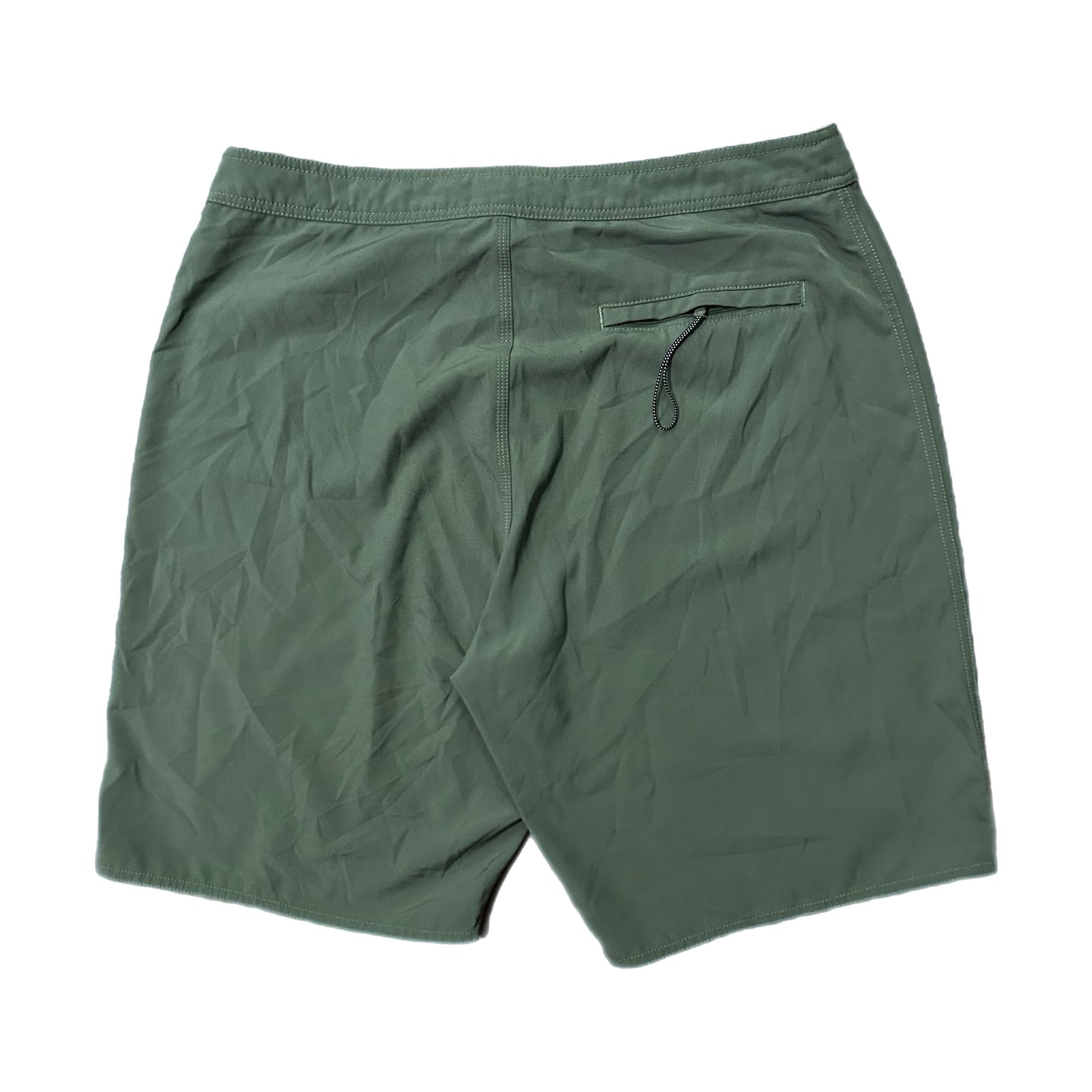 (32) Stussy Olive Green Nylon Swim Shorts