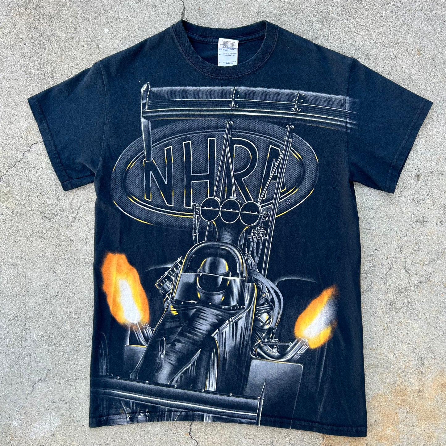 (S) Vintage Y2K NHRA Drag Racing All Over Print Shirt