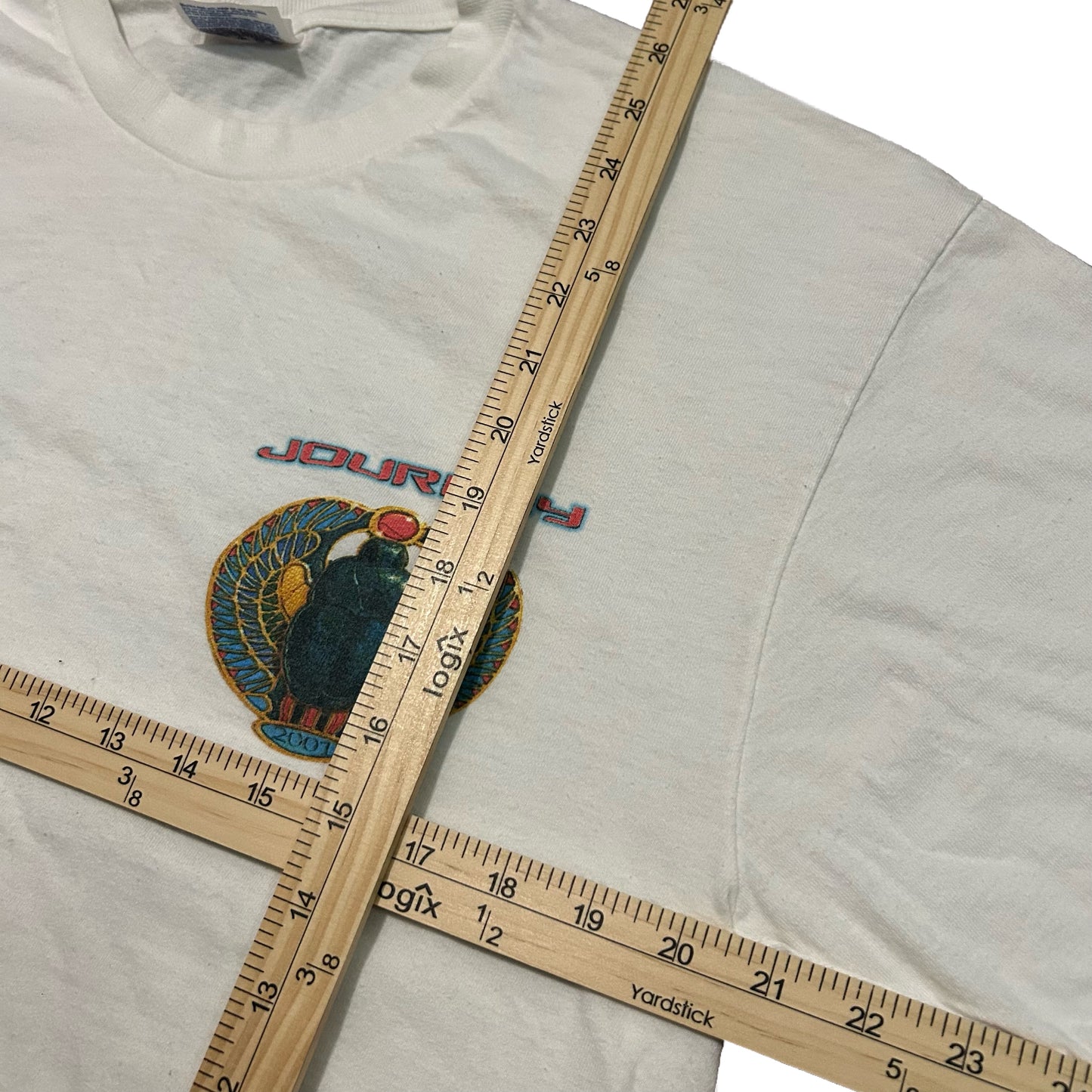 (L) 2001 Journey Arrival Tour White T-Shirt