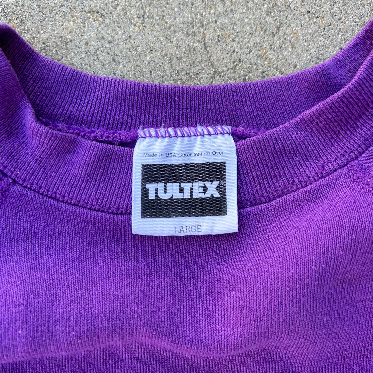(L) Vintage Purple Tultex Crewneck