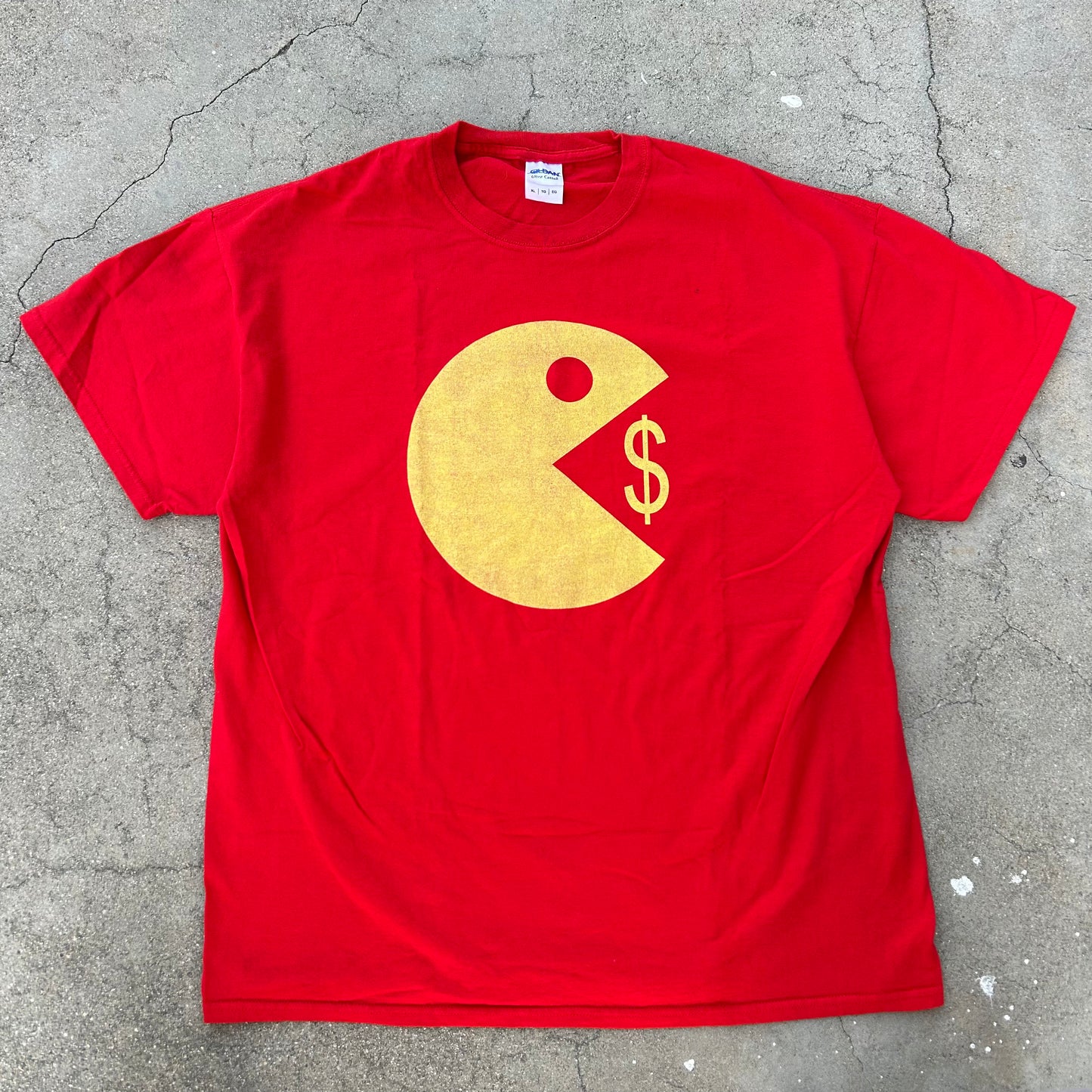 (XL) Vintage Pac-Man Money Shirt