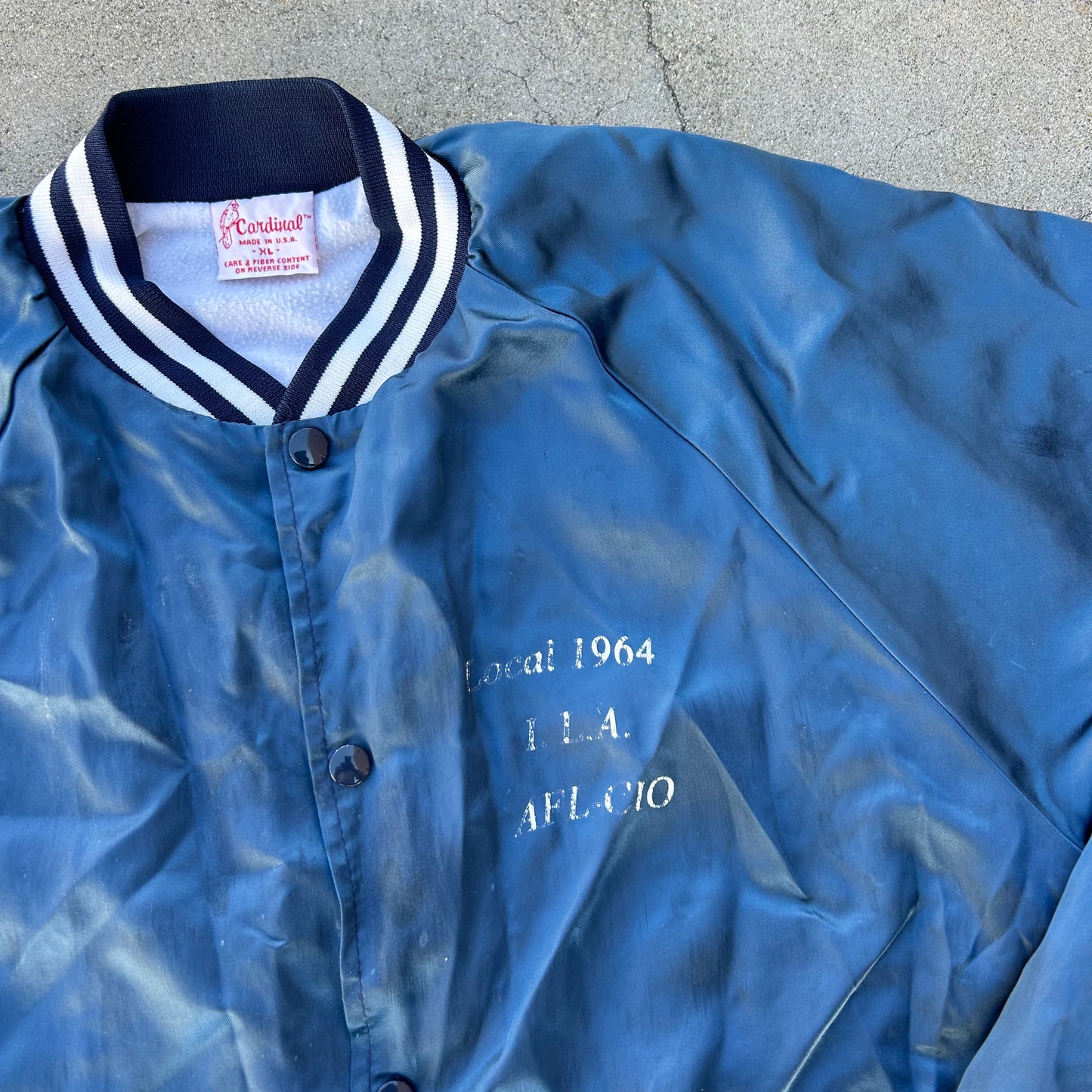 (XL) Local 1964 Navy Blue Bomber Jacket