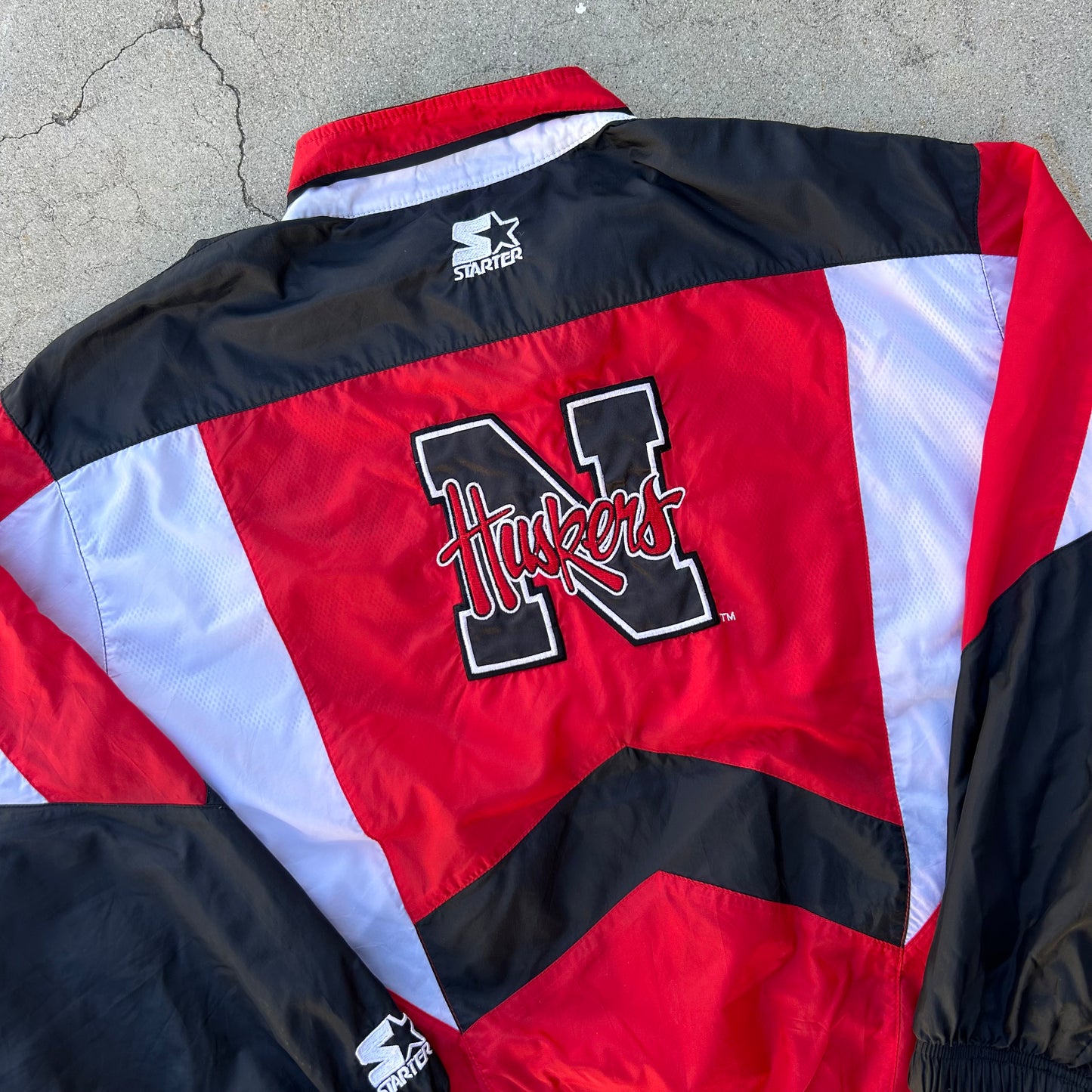(L) Vintage Starters Nebraska Huskies Jacket