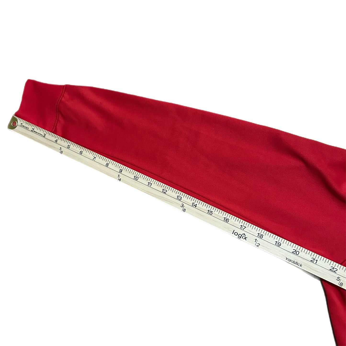 (Women L) Y2K Nike Small Swoosh Red Full-Zip Jacket