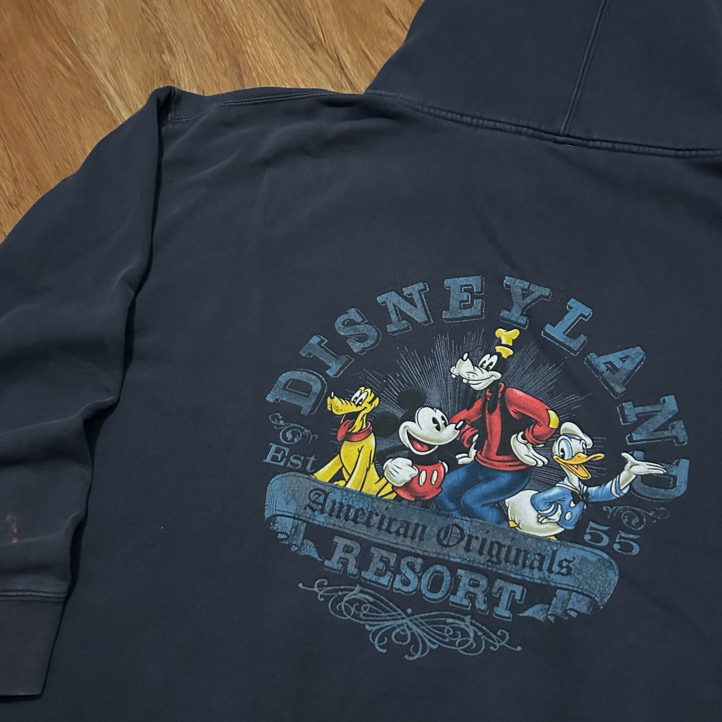 (XXL) Vintage Mickey Disneyland Resort Mickey & Friends American Originals Full Zip Hoodie