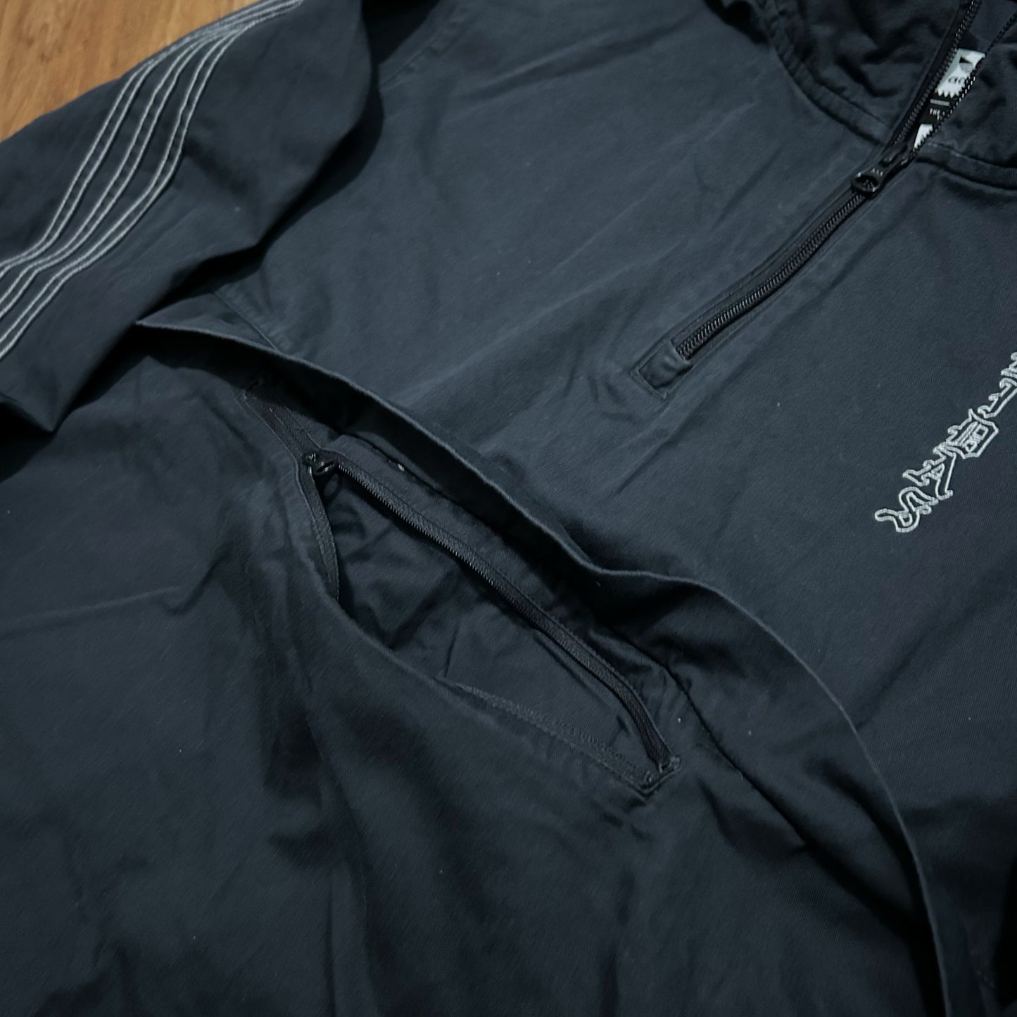 (S) Adidas Josh Manoles Skateboard Zip-Up Navy Jacket