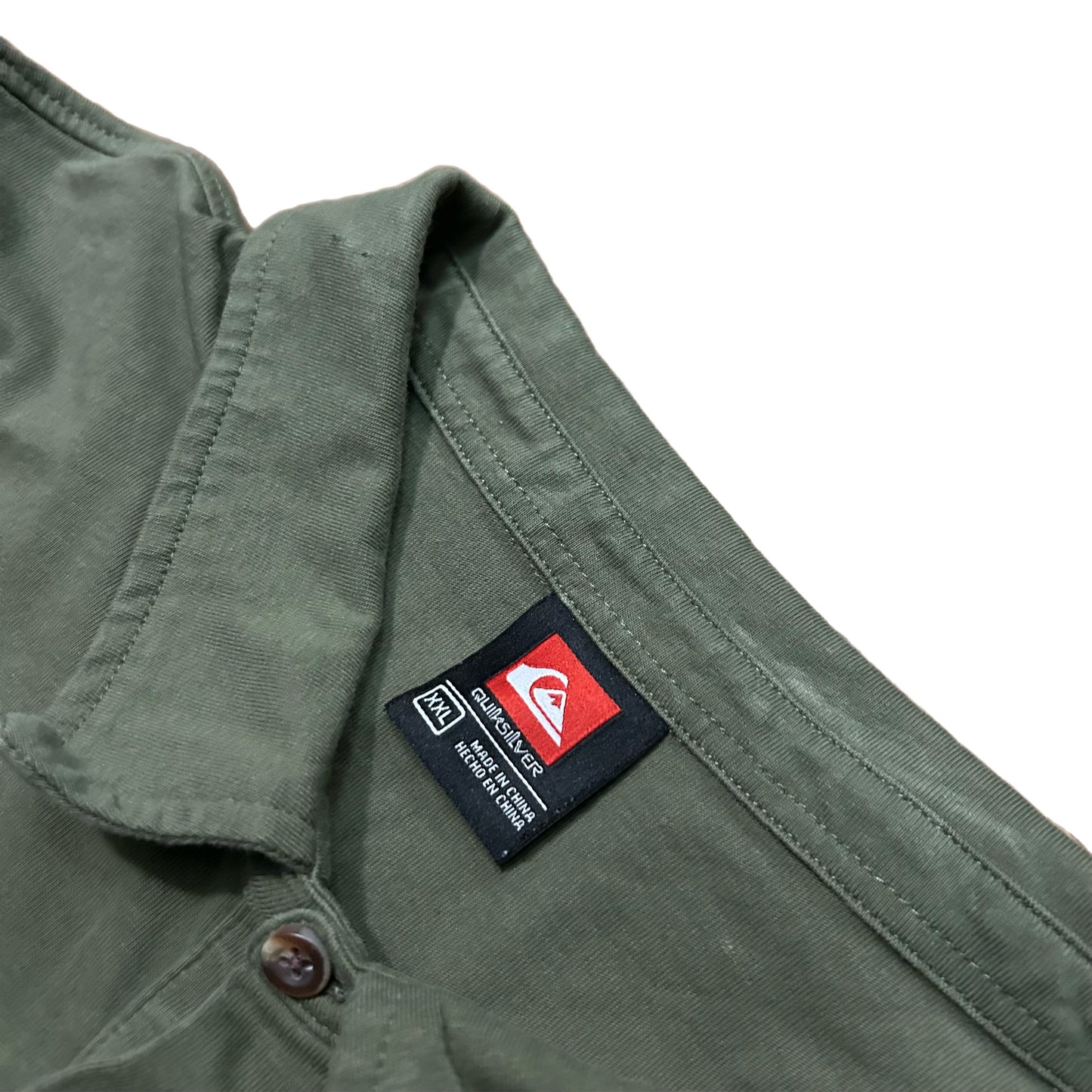 (XXL) Y2K Quicksilver Navy Green Polo Shirt