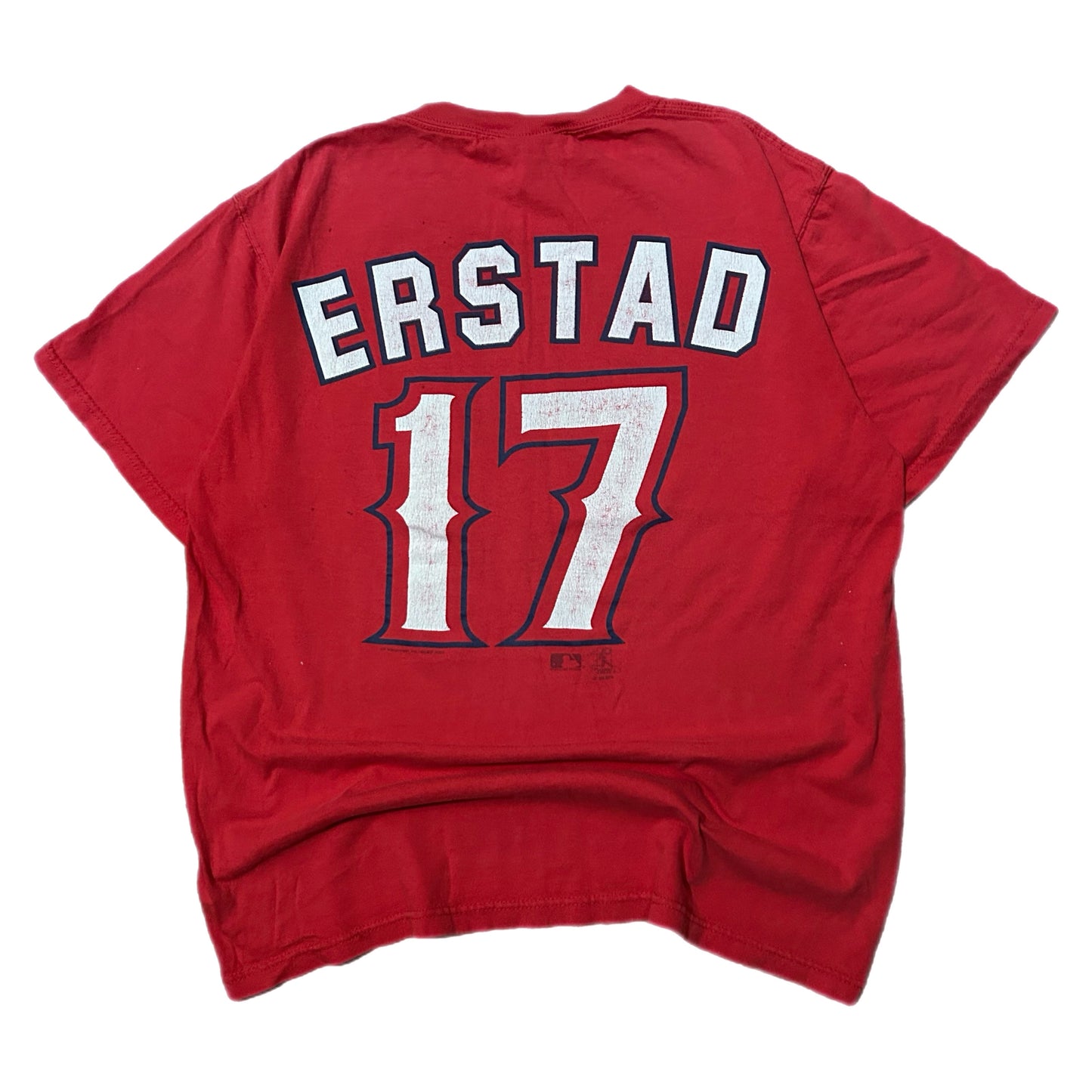 (M) 2005 Lee Sport Anaheim Angels Estrad #17 Red T-Shirt