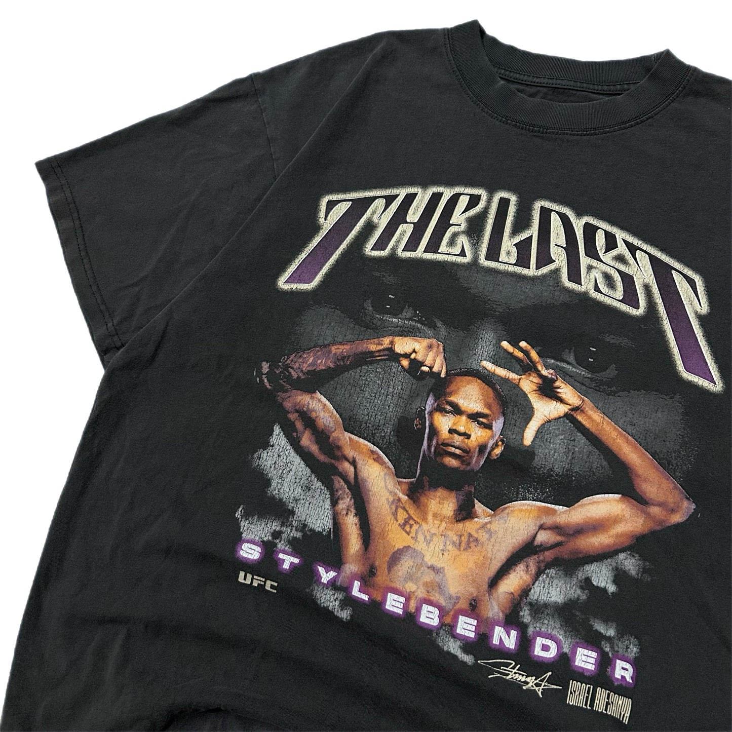 (L) UFC Israel Adesanya Last Stylebender Vintage Washed Graphic T-Shirt
