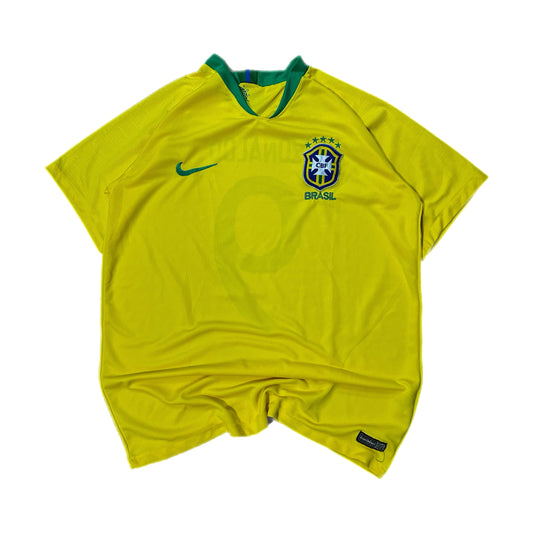 (S) Nike Brazil Cristiano Ronaldo #9 Soccer Jersey