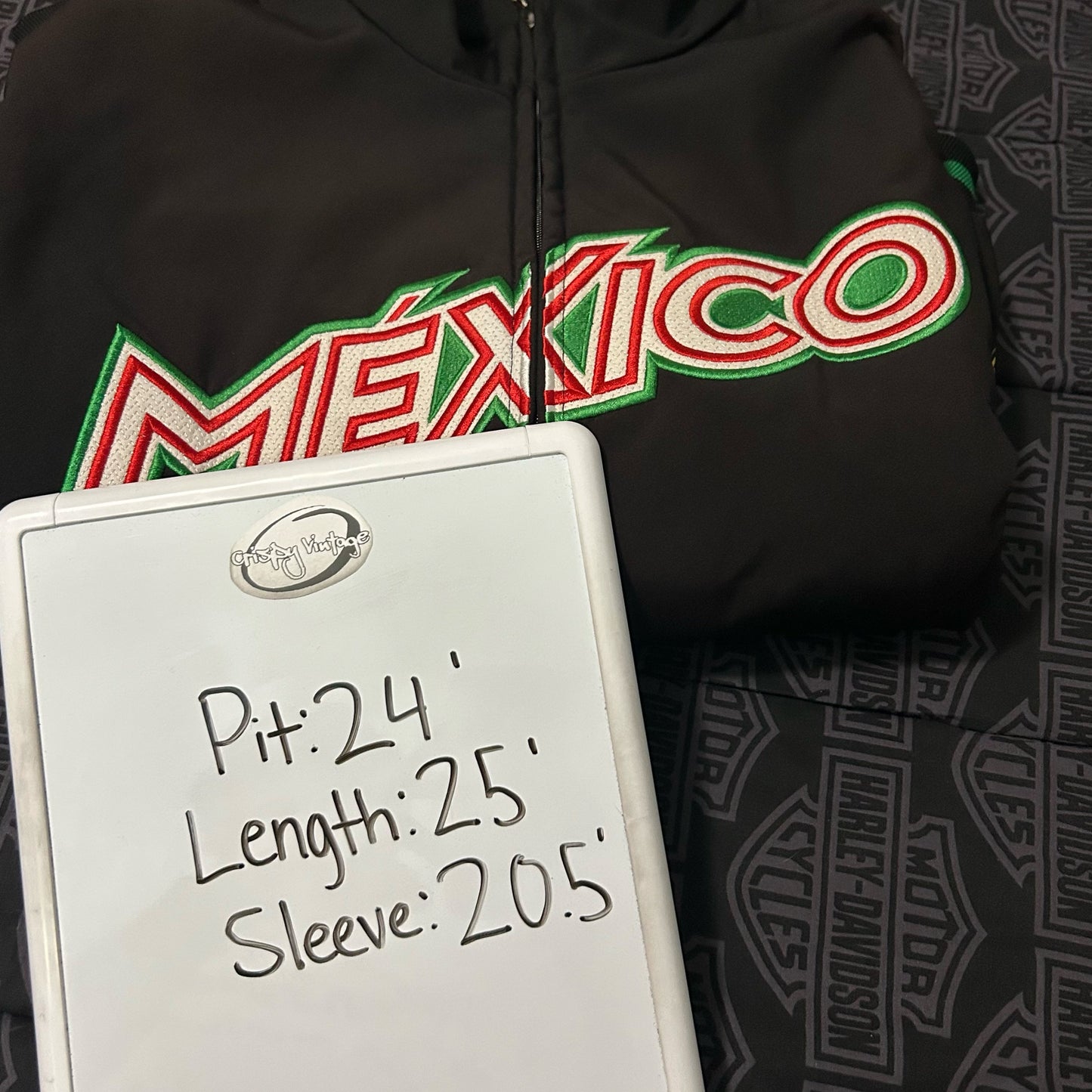 (M) Retro UDI Sport Mexico Full Zip Aztec Green Trim Track Full Zip Jacket
