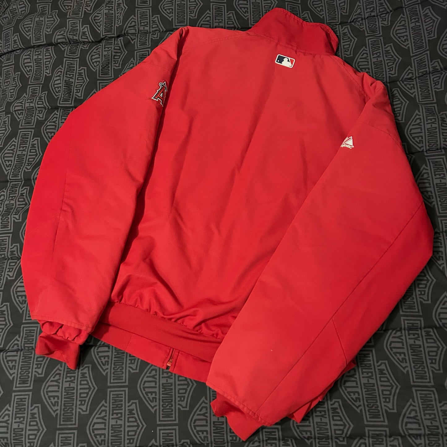 (XL) Vintage Majestic MLB Los Angeles Angels Therma Base Dugout Windbreaker Jacket
