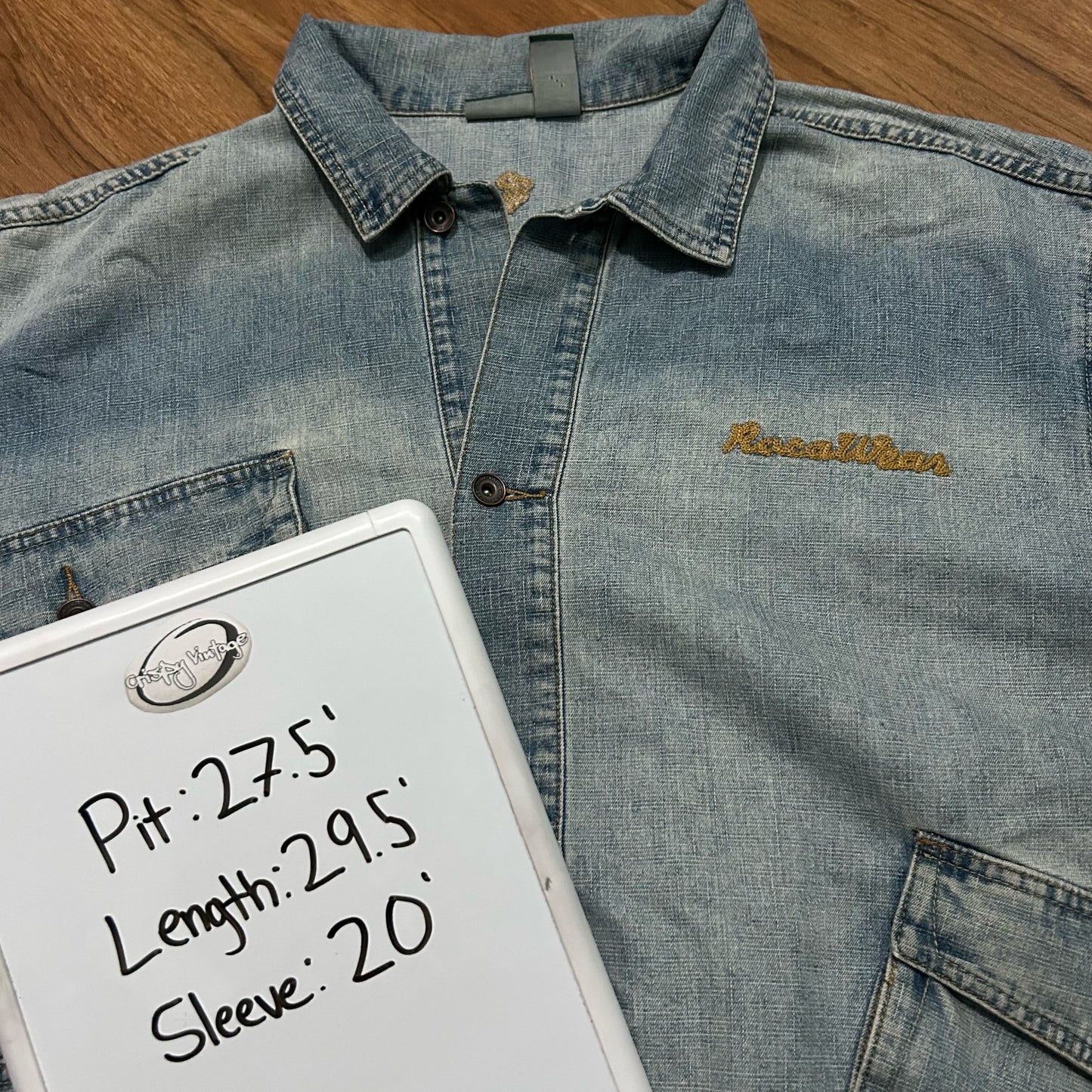 (XXL) Vintage Rocca Wear Multi-Pocket Denim Button Jacket