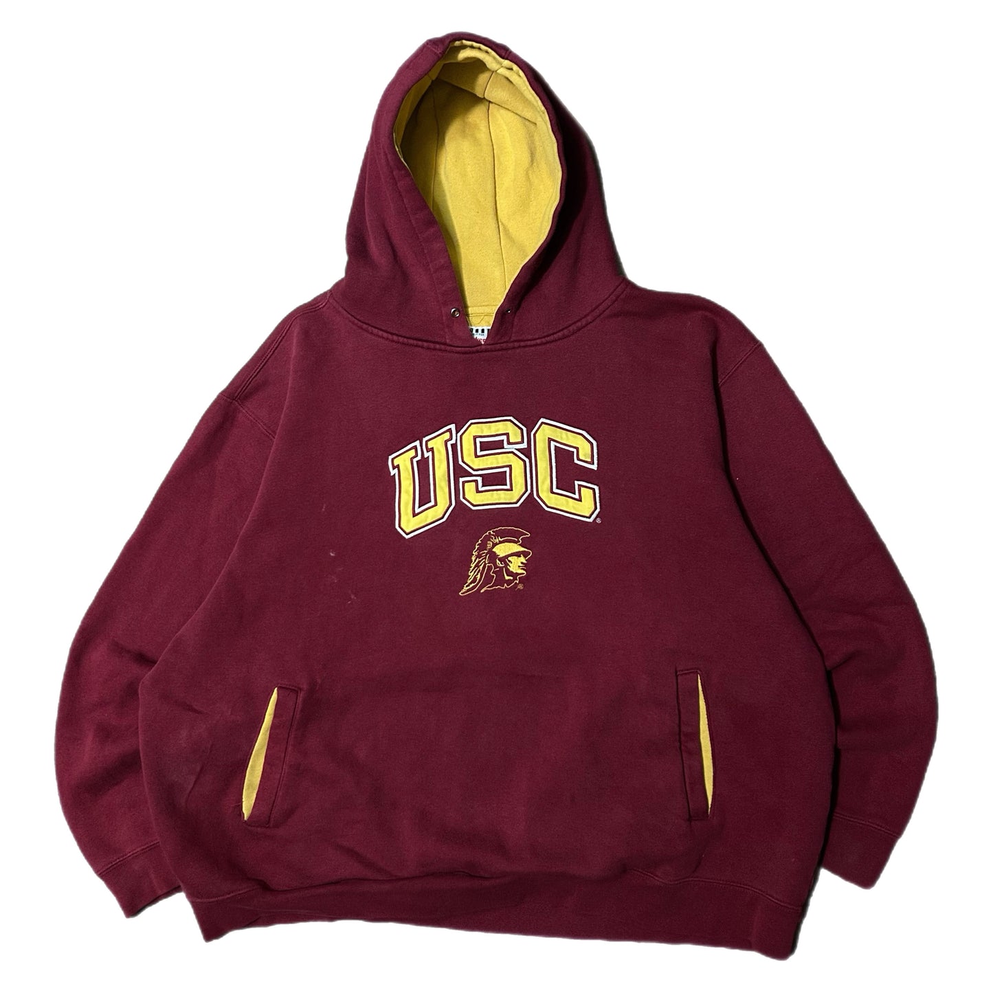 (XXL) Y2K USC Trojans Red Pullover Hoodie