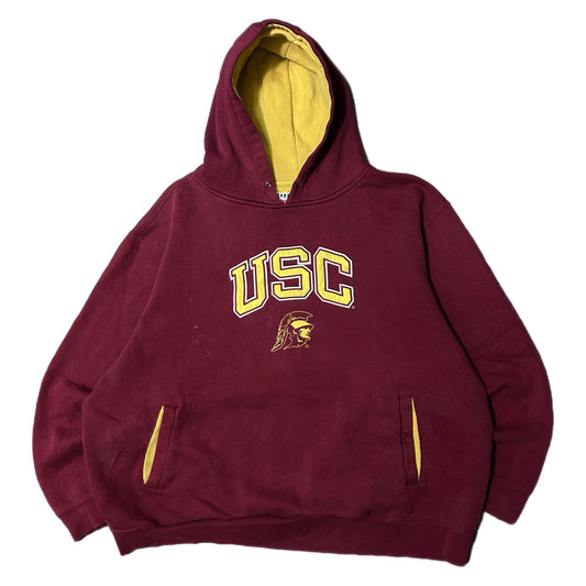 (XXL) Y2K USC Trojans Red Pullover Hoodie