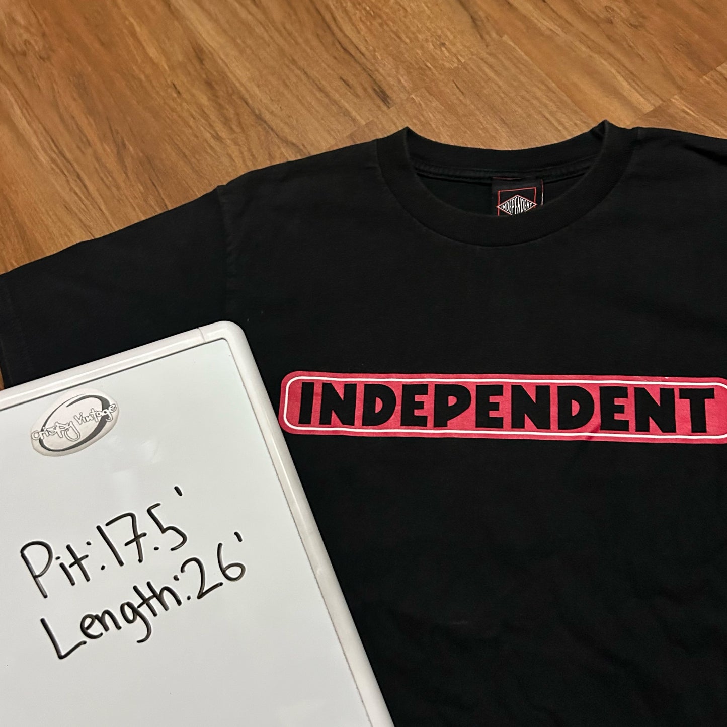 (S) Retro Independent Truck Co. Bar Logo Skate Black T-Shirt