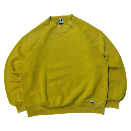 (L) 90s Russell Athletics Yellow Crewneck