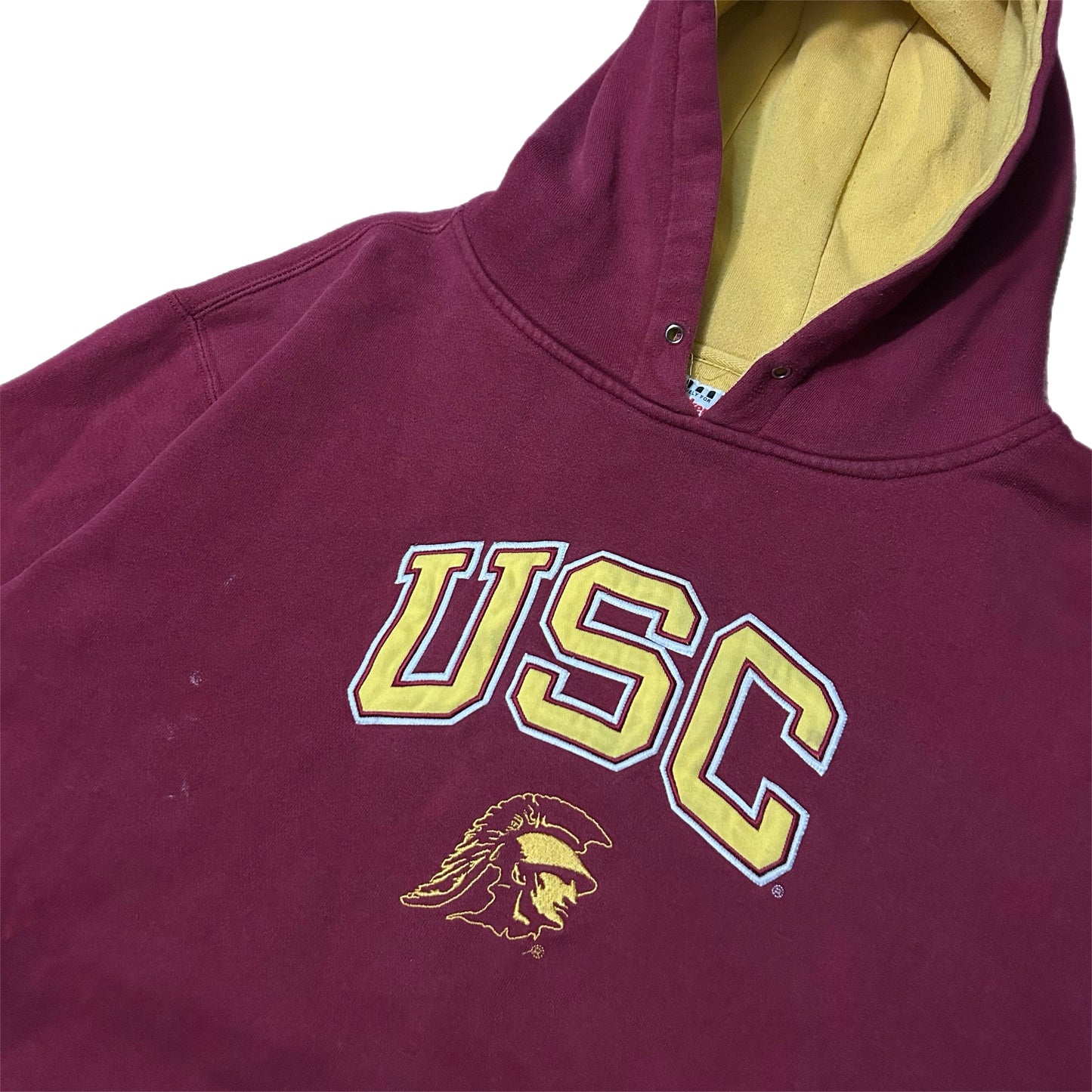 (XXL) Y2K USC Trojans Red Pullover Hoodie