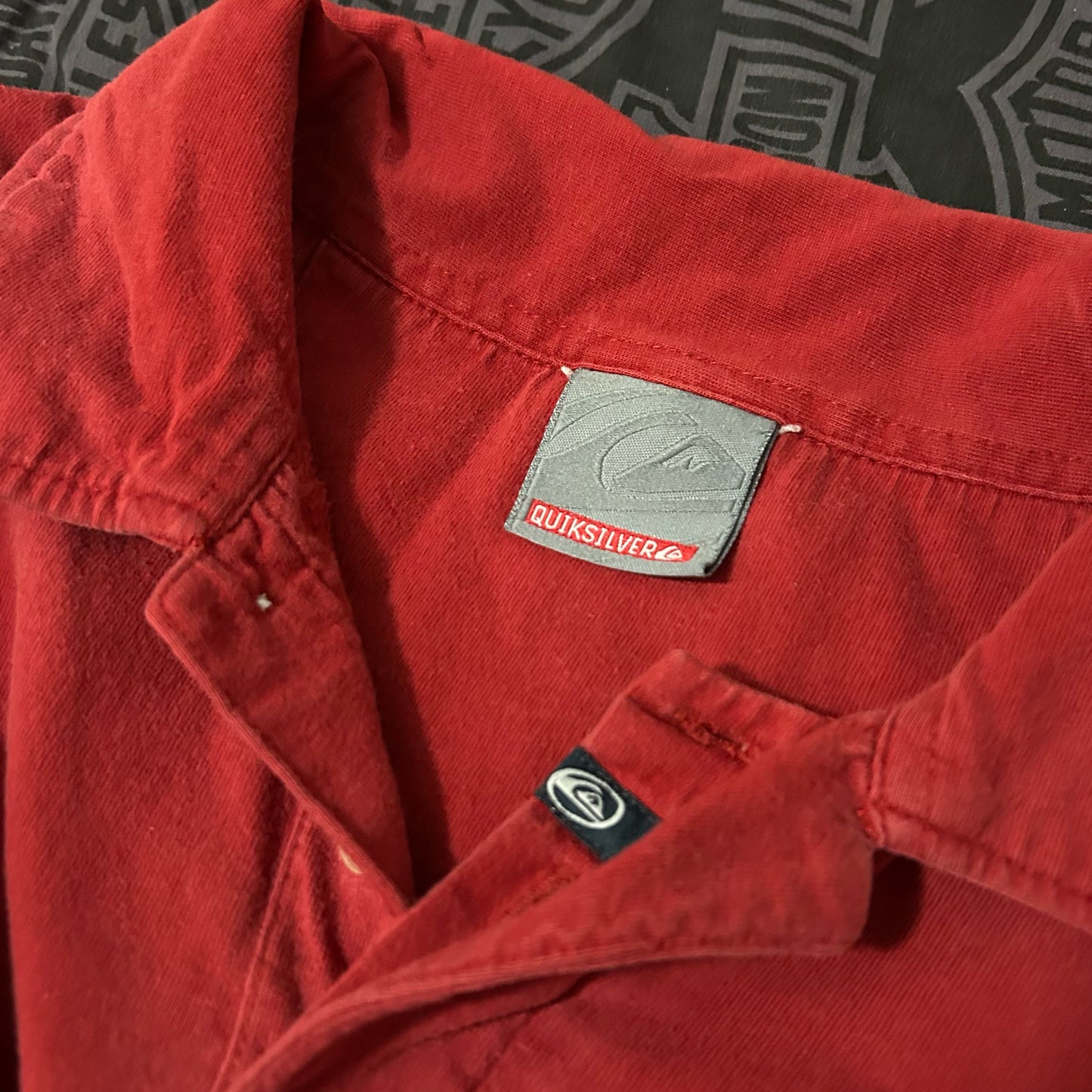 (L) Vintage Quicksilver Men's Red Polo Shirt