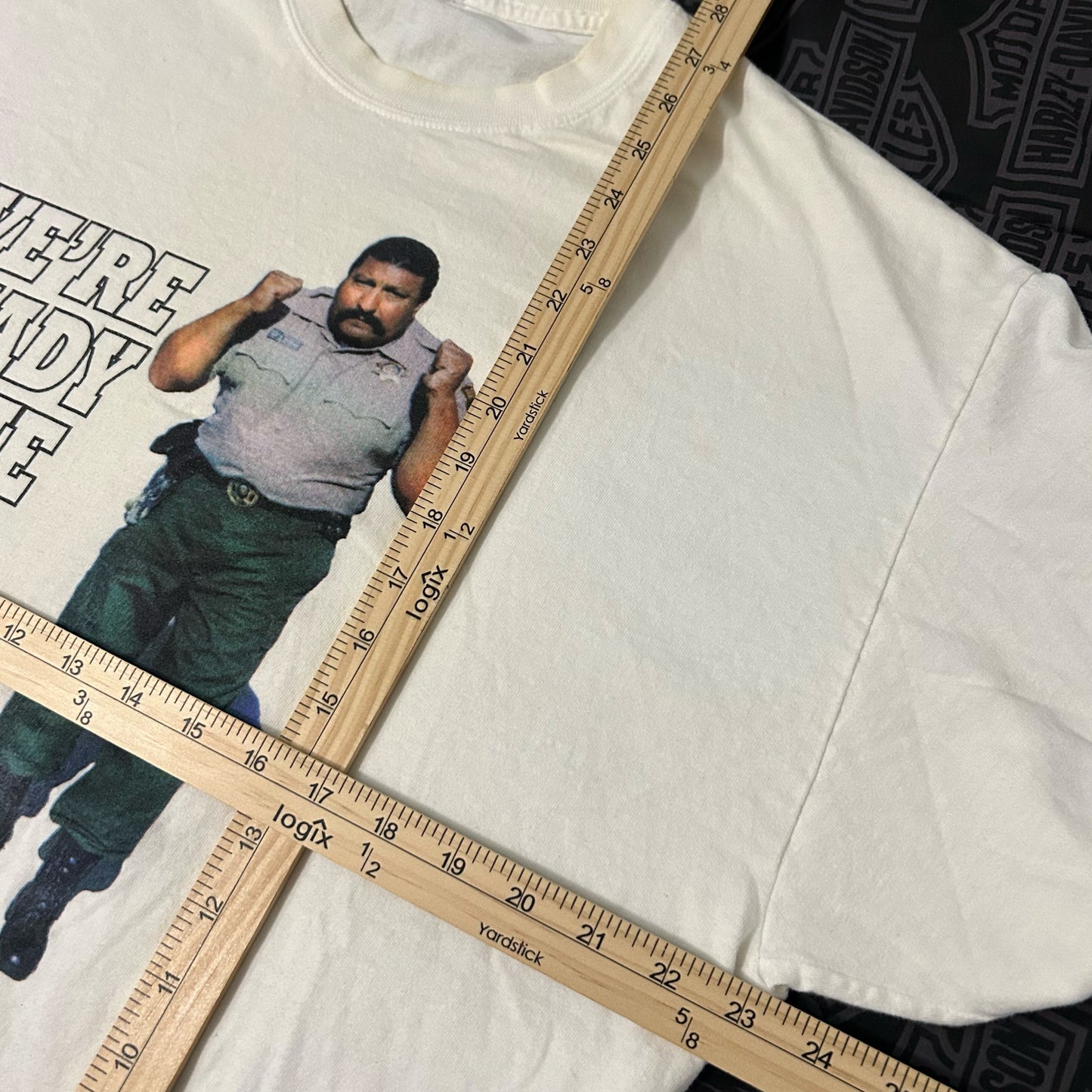 (L/XL) Vintage California Correctional Peace Officer White Graphic T-Shirt