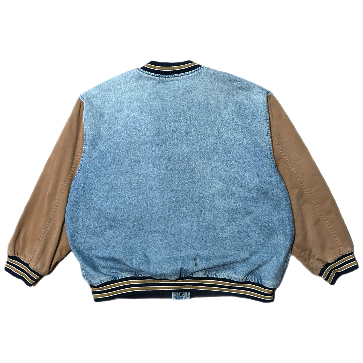 (XL) Vintage Cambridge Classics Denim Bomber Button Jacket