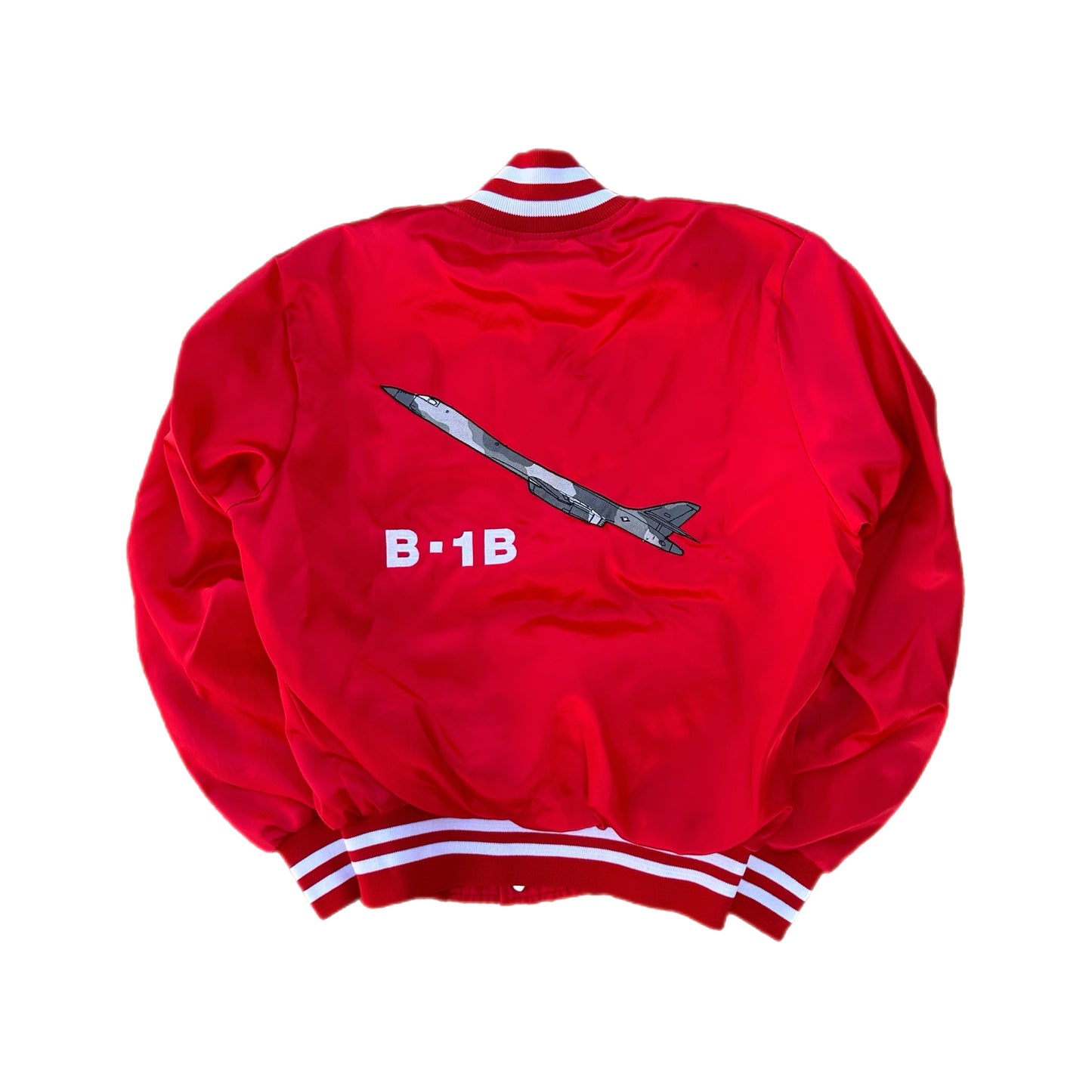 (S) Vintage Holloway B-1B Red Bomber Jacket