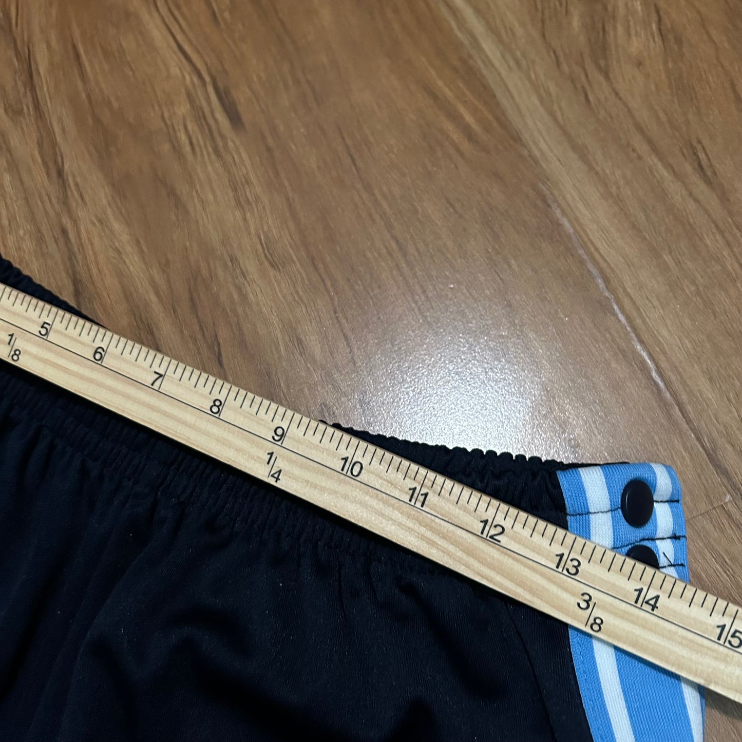 (M) Vintage Starter Asphalt Legend Baggy Black Blue Snap-On Track Pants