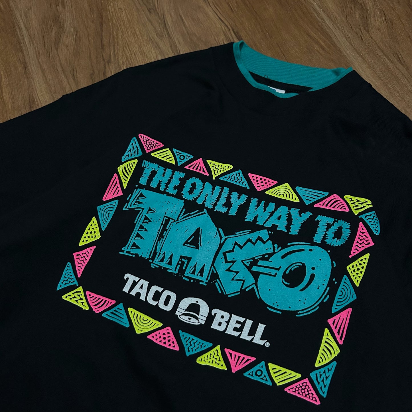 (XL) Vintage 90s Taco Bell The Only Way to Taco Black T-Shirt