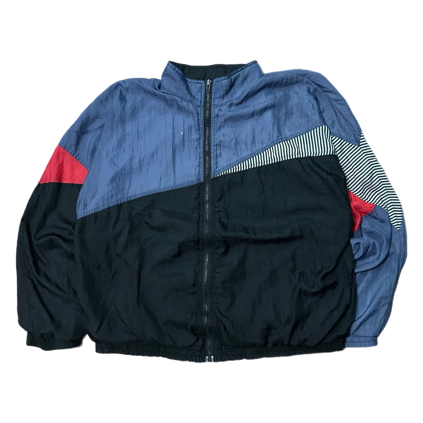 (L) 90s Avait Colorblock Windbreaker Zip-Up Jacket
