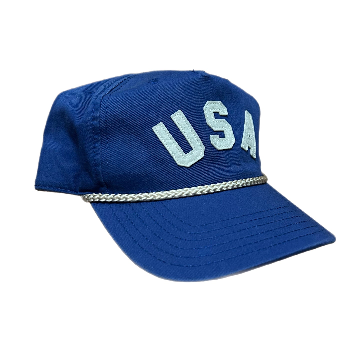 (OS) Vintage Blue USA Rope Snapback Hat