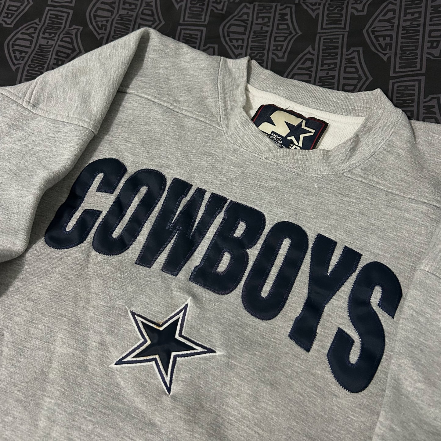 (XL) Vintage 90s Starter Dallas Cowboys Embroidered Spellout Pullover Crewneck