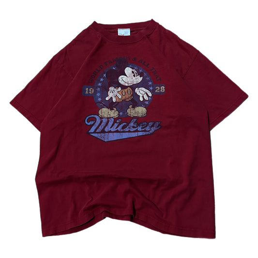 (M) Vintage Disneyland Mickey Mouse Red Shirt