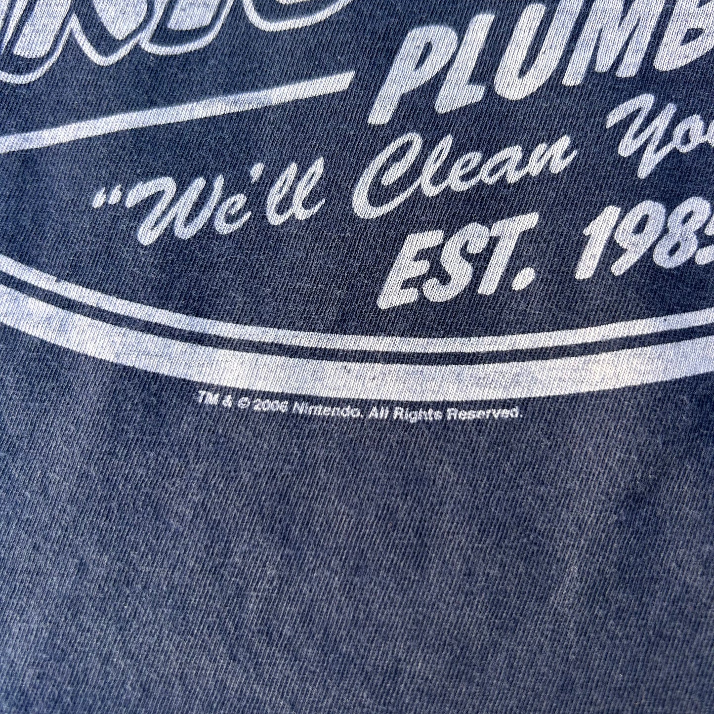 (L) 2006 Mario Bros Plumbing Shirt