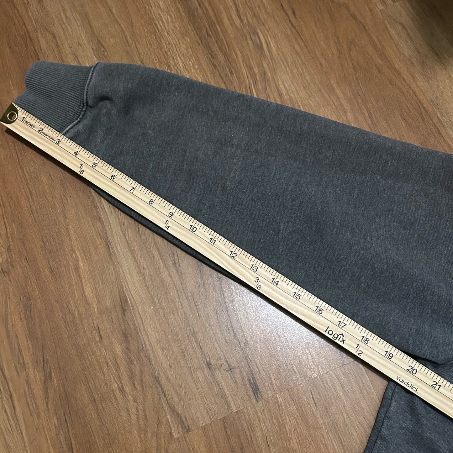 (L) Carhartt Grey Quarter-Zip Pullover